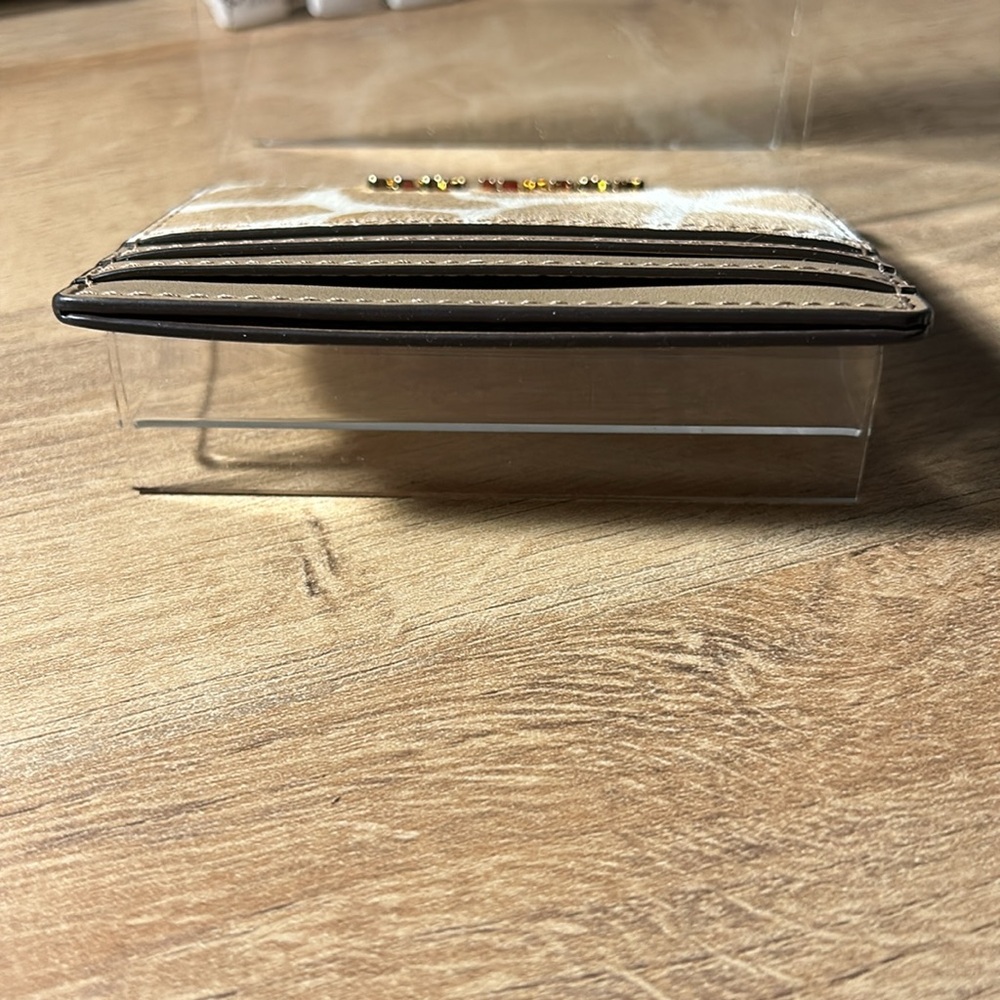 Michael Kors Jet Set Haircalf Leather Card Holder NWT - Picture 4 of 4